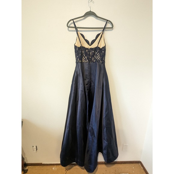 Speechless Glitter Lace and Mikado High-Low A-Line Dress - Picture 6 of 7